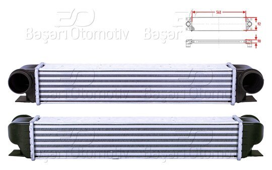 TURBO RADYATORU (INTERCOOLER) 540X92X90