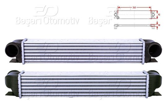 TURBO RADYATORU (INTERCOOLER) 540X92X90