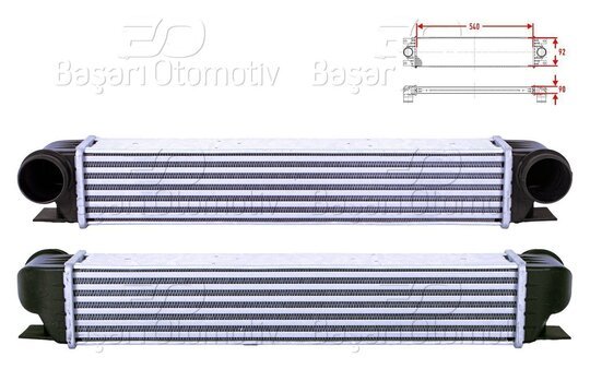 TURBO RADYATORU (INTERCOOLER) 540X92X90