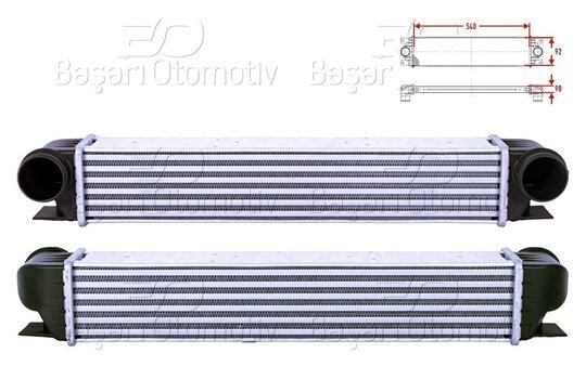TURBO RADYATORU (INTERCOOLER) 540X92X90