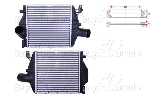 TURBO RADYATORU (INTERCOOLER) 290X277X50
