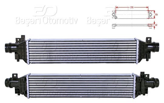TURBO RADYATORU (INTERCOOLER) 570X124X62