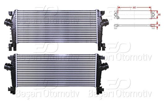 TURBO RADYATORU (INTERCOOLER) 665X285X30