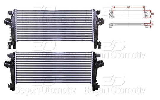 TURBO RADYATORU (INTERCOOLER) 665X285X30