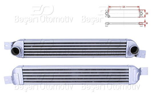 TURBO RADYATORU (INTERCOOLER) 525X320X50