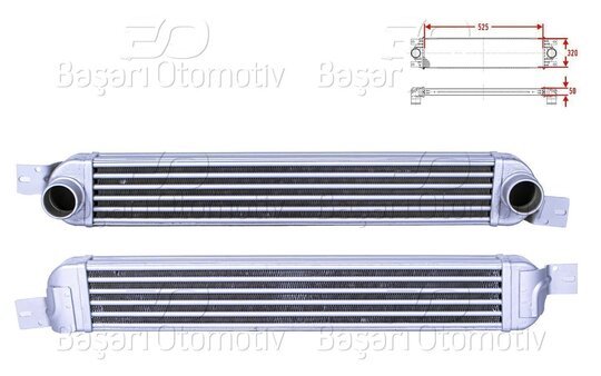 TURBO RADYATORU (INTERCOOLER) 525X320X50