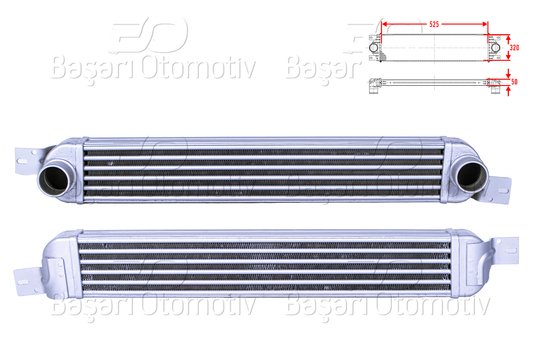 TURBO RADYATORU (INTERCOOLER) 525X320X50