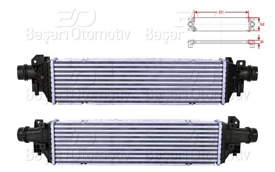 TURBO RADYATORU (INTERCOOLER) 571X142X64