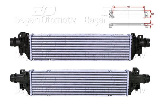 TURBO RADYATORU (INTERCOOLER) 571X142X64