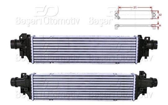 TURBO RADYATORU (INTERCOOLER) 571X142X64