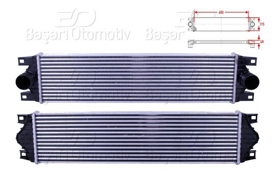 TURBO RADYATORU (INTERCOOLER) 680X175X40