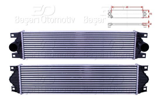 TURBO RADYATORU (INTERCOOLER) 680X175X40