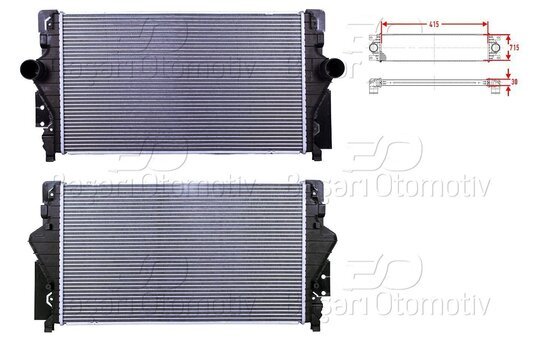 TURBO RADYATORU (INTERCOOLER) 415X715X30