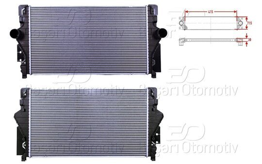 TURBO RADYATORU (INTERCOOLER) 415X715X30
