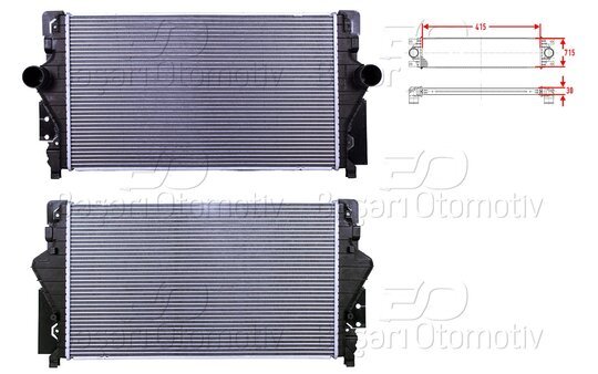 TURBO RADYATORU (INTERCOOLER) 415X715X30
