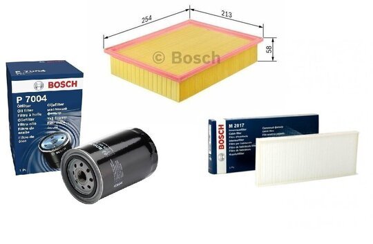 Volkswagen Passat 1.8 T Benzinli Motor Filtre Bakım Seti Bosch Marka (Yakıt Filtresi Hariç)