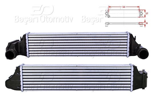 TURBO RADYATORU (INTERCOOLER) 540X127X50
