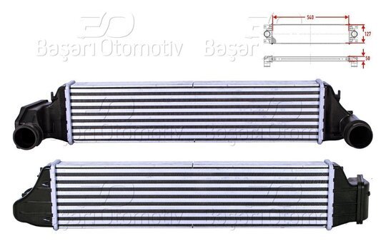 TURBO RADYATORU (INTERCOOLER) 540X127X50