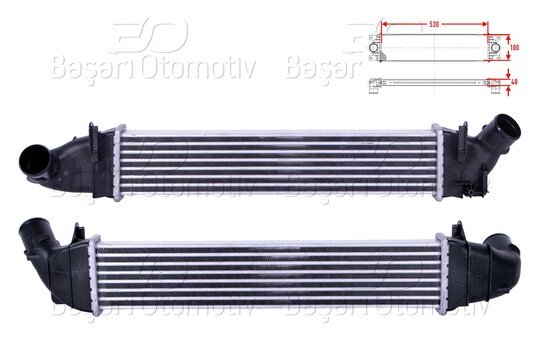 TURBO RADYATORU (INTERCOOLER) 530X100X40