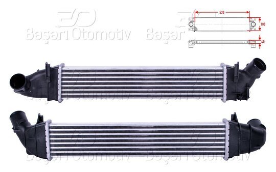 TURBO RADYATORU (INTERCOOLER) 530X100X40