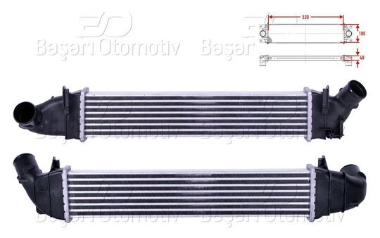 TURBO RADYATORU (INTERCOOLER) 530X100X40