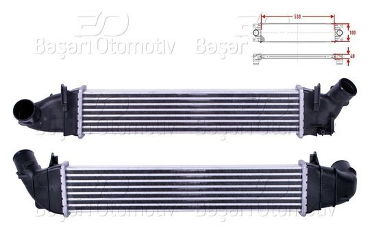 TURBO RADYATORU (INTERCOOLER) 530X100X40
