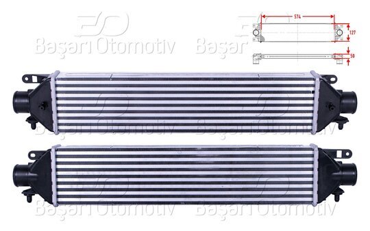 TURBO RADYATORU (INTERCOOLER) 574X127X50