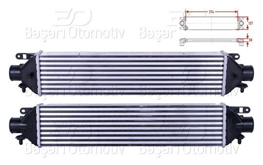 TURBO RADYATORU (INTERCOOLER) 574X127X50
