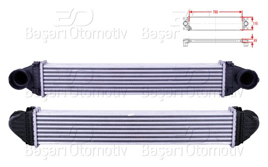 TURBO RADYATORU (INTERCOOLER) 700X115X65