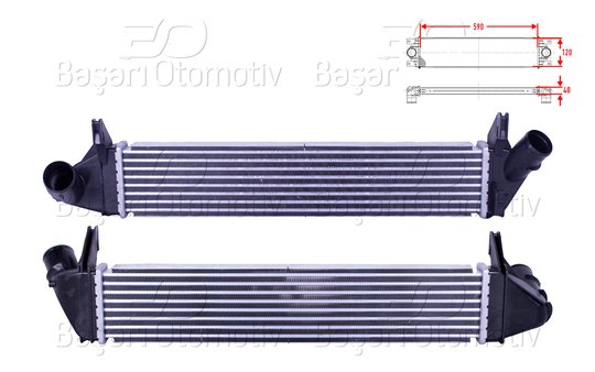 TURBO RADYATORU (INTERCOOLER) 590X120X40