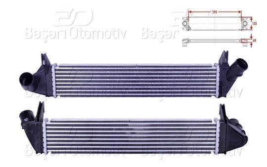 TURBO RADYATORU (INTERCOOLER) 590X120X40