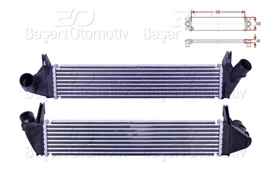 TURBO RADYATORU (INTERCOOLER) 590X120X40