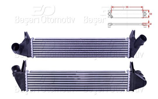 TURBO RADYATORU (INTERCOOLER) 590X120X40