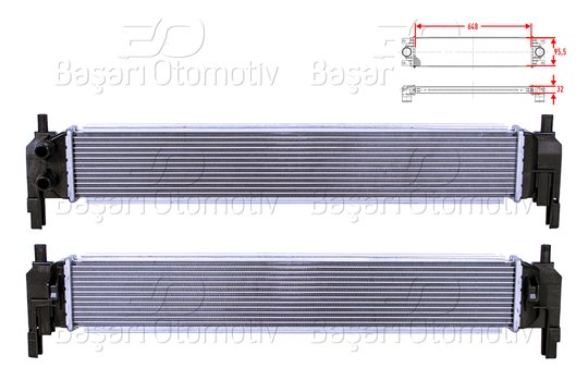TURBO RADYATORU (INTERCOOLER) 648X95,5X32