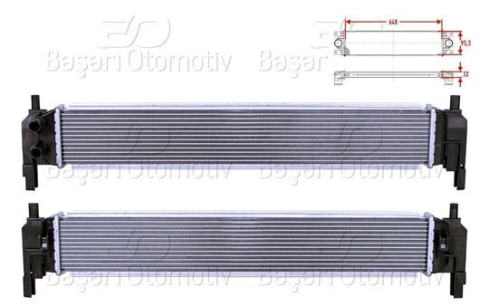 TURBO RADYATORU (INTERCOOLER) 648X95,5X32