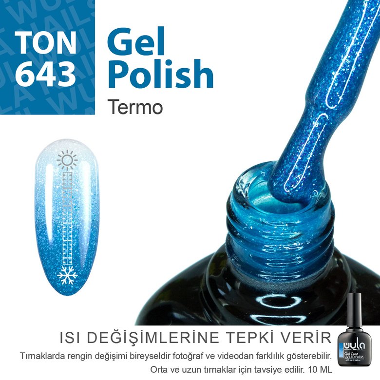 Kalıcı Oje Nailsoul Termo Simli 10ml Ton 643