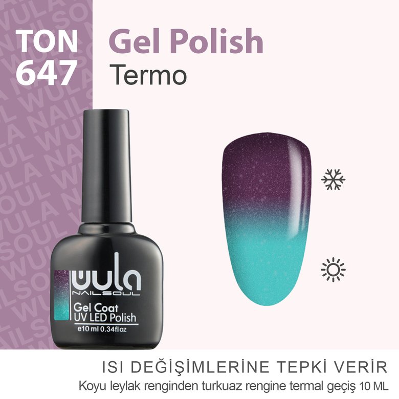 Kalıcı Oje Nailsoul Termo Simli 10ml Ton 647